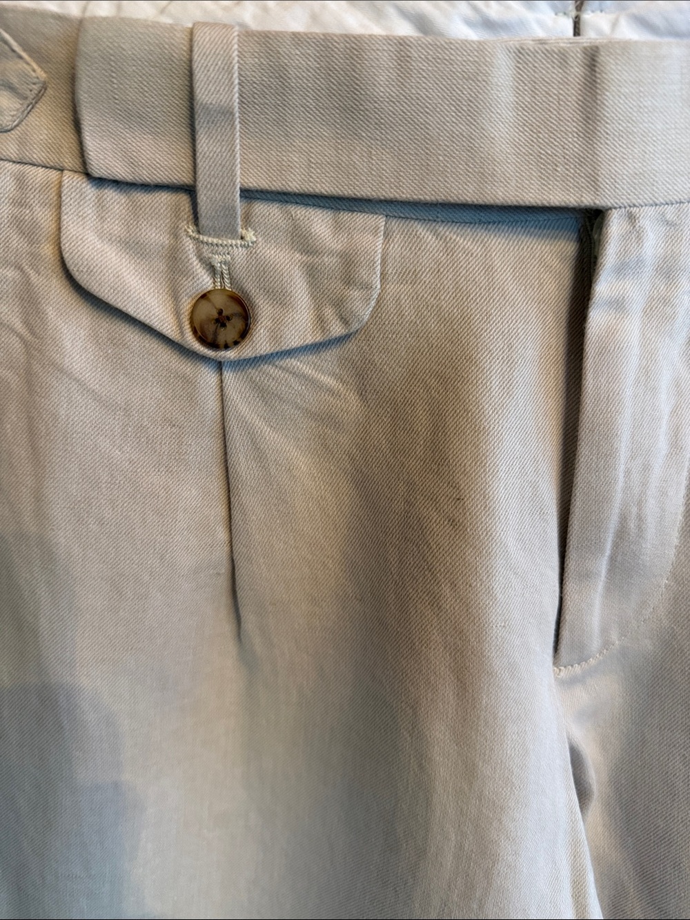Suit Supply Italian Tessuti Sandrio Cotton Linen Brentwood  Ivory Pants 30 x 28